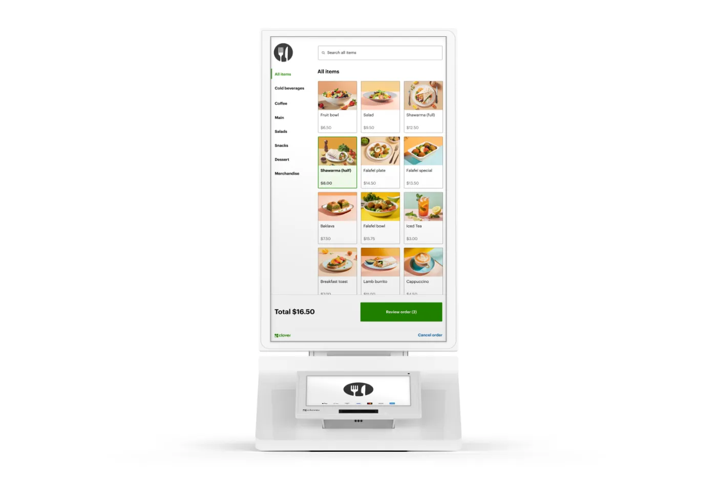 Clover self-ordering kiosk