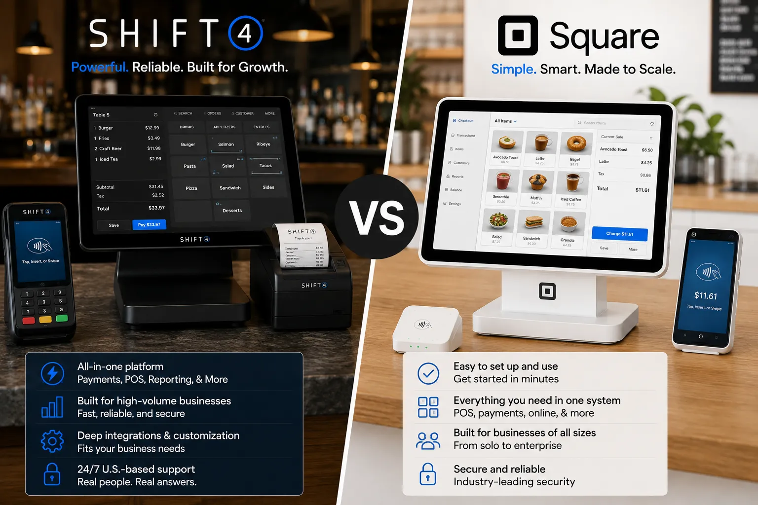 Grocery and markets payments POS equipment comparison
